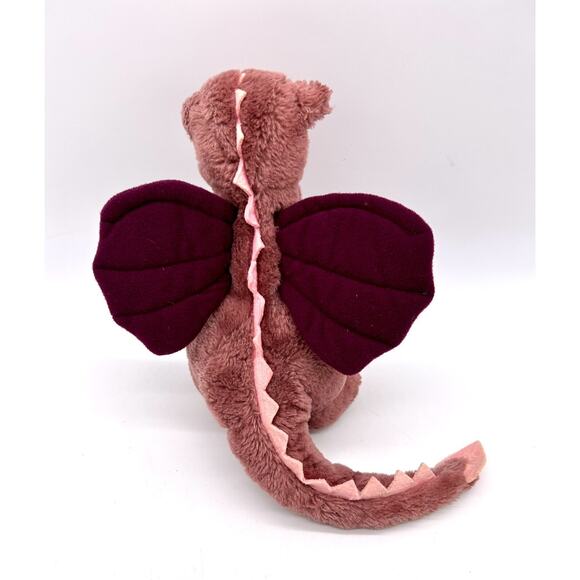 Vintage 1983 Dakin Burgundy Purple Wings Dragon 9" Plush Stuffed Animal Toy - Picture 5 of 9